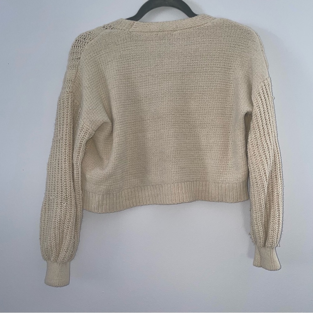 Cream Knit Button Up Sweater - Picture 8 of 8